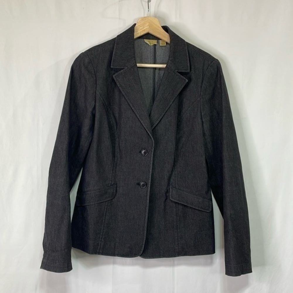🔱 Caslon black denim blazer jean jacket